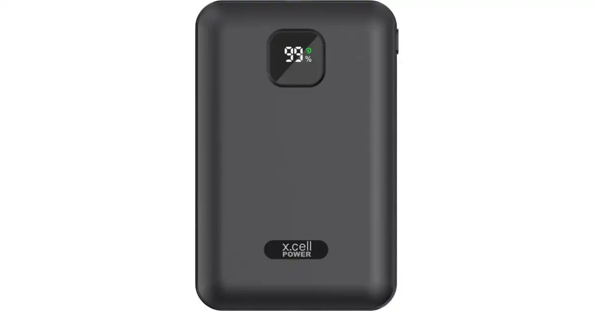 XL Power Bank 10000mAh 30W PD 2C1A with LED Black | XL-PC-10K-30WPD-2C1A-LED-BLK