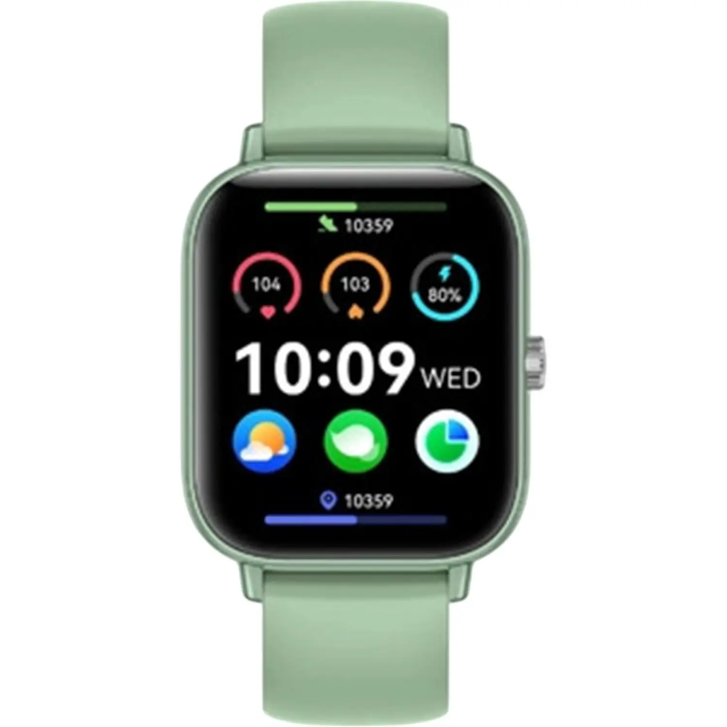 Xcell Smartwatch Green Frame with Green Silicon Strap XL-WCH-APOLLO-W5-GRN