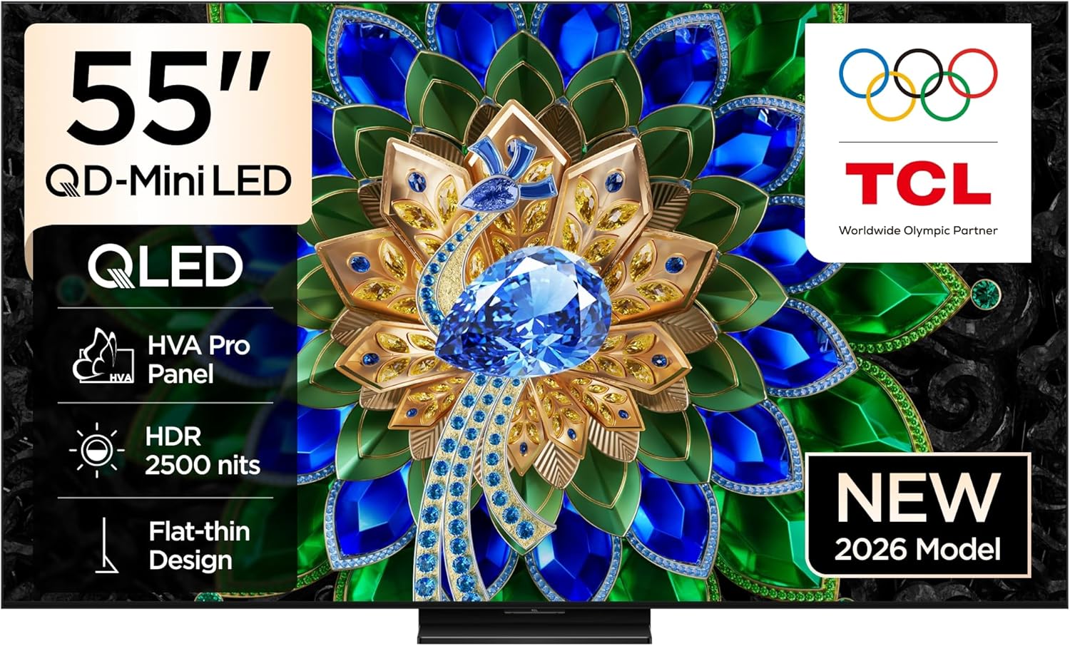 TCL 55 Inch A400U Premium Wallpaper QD Mini LED TV 144Hz 55A400U