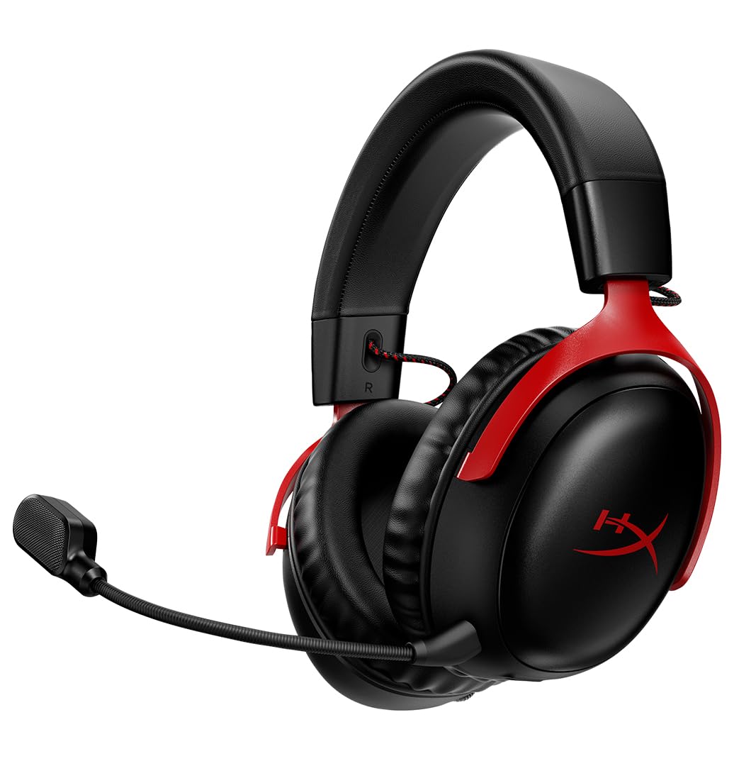 HyperX Cloud III Wireless Gaming Over Ear Headset PC PS5 PS4 Switch Black Red