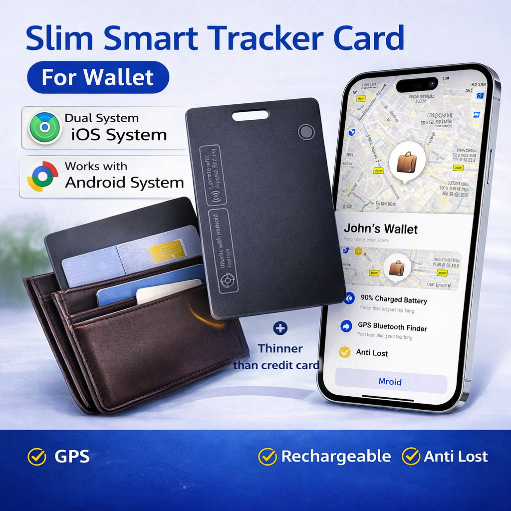 Smart Tracker Card for Apple Find My & Android Find Hub
