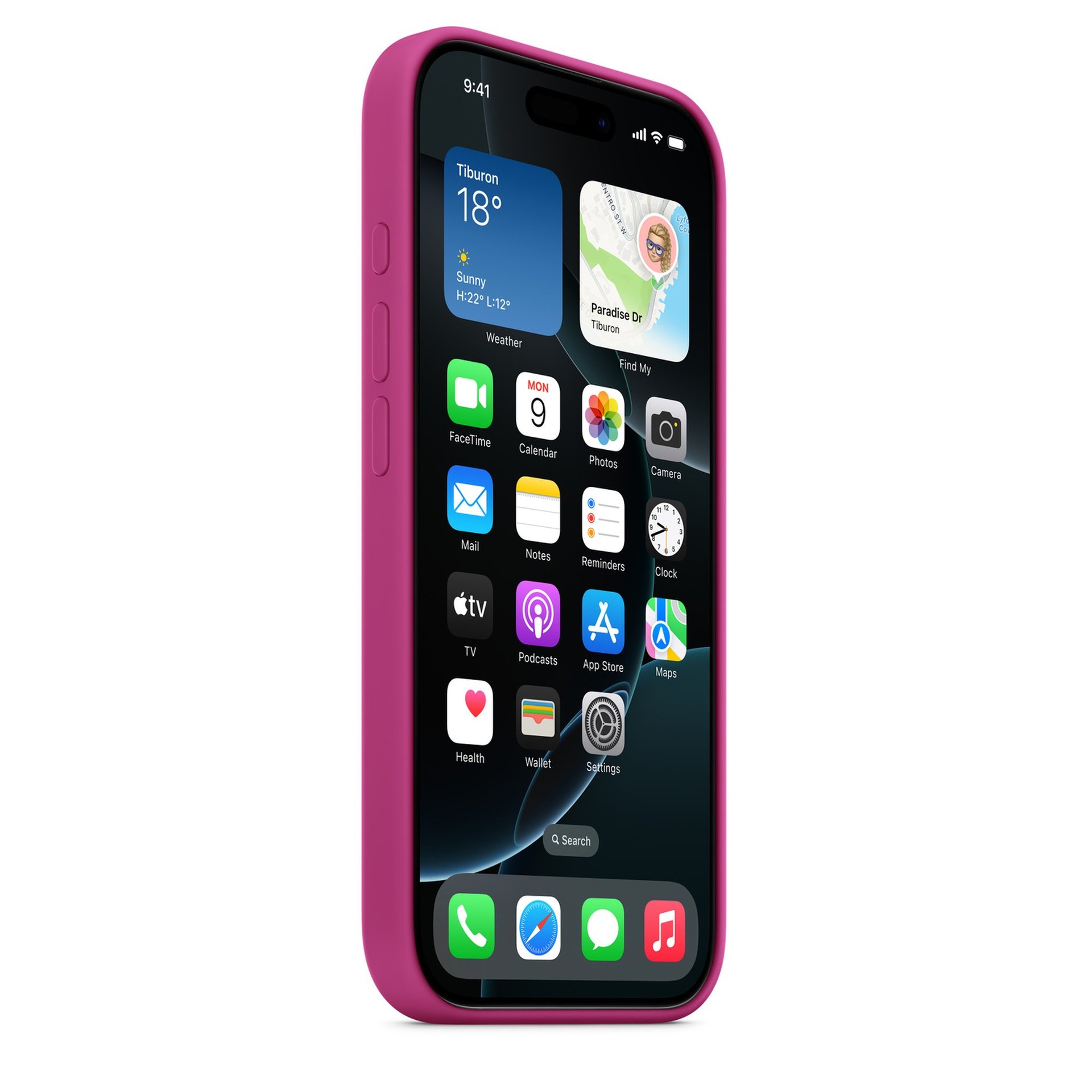 Apple iPhone 16 Pro Silicone Case Fuchsia – MYYN3ZM/A
