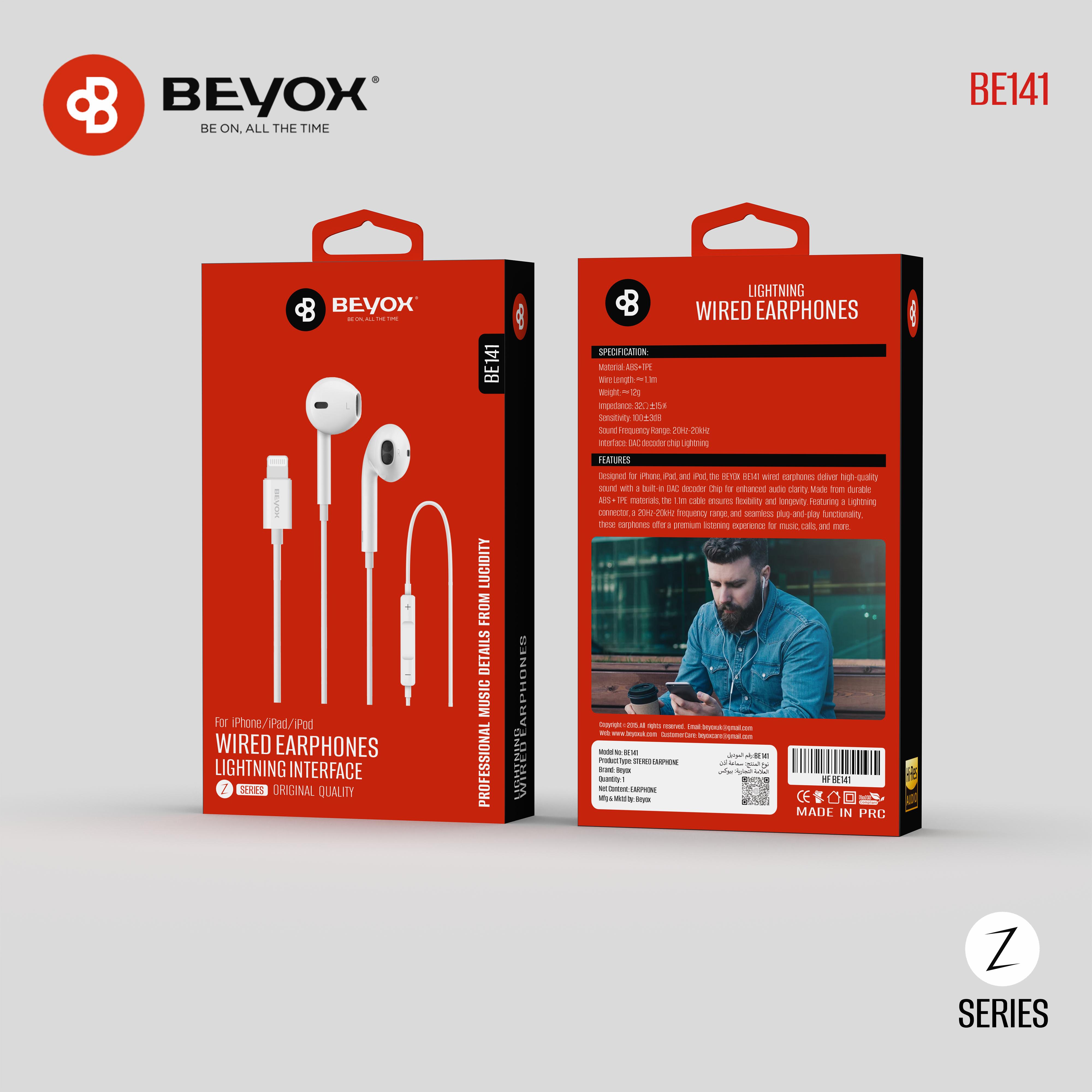 BEYOX BE-142 Type-C Earphones – Clear Sound & Comfortable Fit