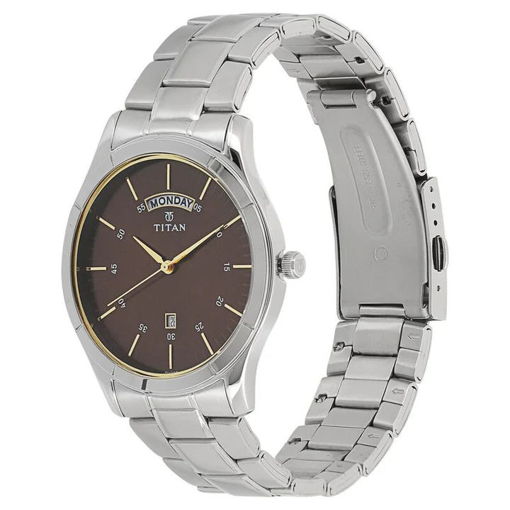 Titan Neo Brown Dial Analog Watch for Men 1767SM03 | Titan Qatar