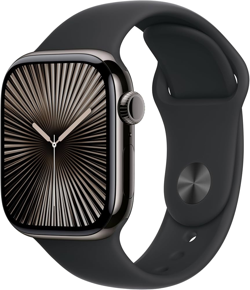 Apple Watch Series 10 42mm Slate Titanium Black Sport Band Cellular (MWXG3QA/A)