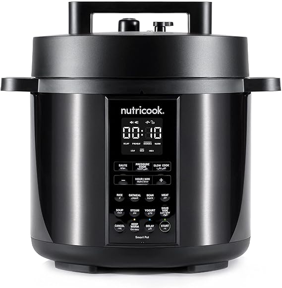 NutriCook NC-SP204K Smart Pot 2 6 L | 9-in-1 Multi-Function Cooker | Black Stainless Steel