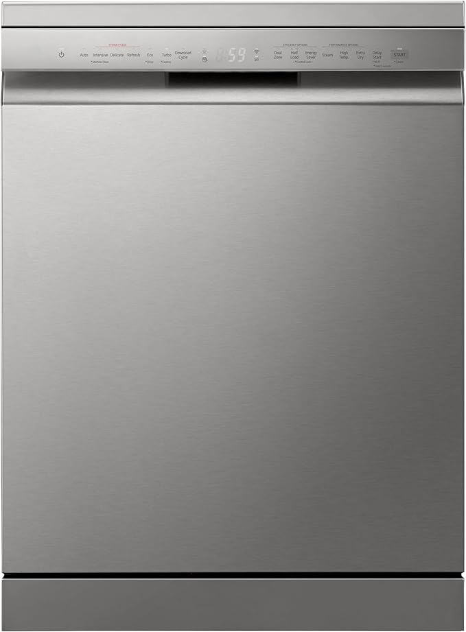 LG DFC435FP Silver Dishwasher | 14 Place Settings | TrueSteam & QuadWash