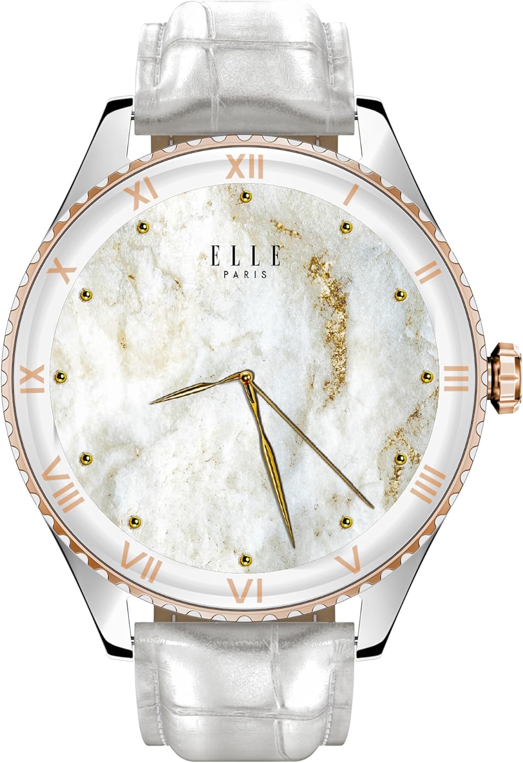 Elle Soleil Smart Watch White Leather + 2 Straps (ELL-WCH-SOLEIL-WLPNSSS-2STRAPS)