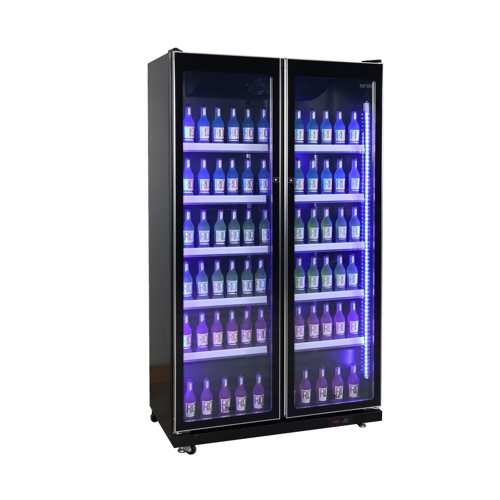 Ignis SX2-760F 760 L Double-Door Showcase Chiller – No-Frost, LED Light, Black