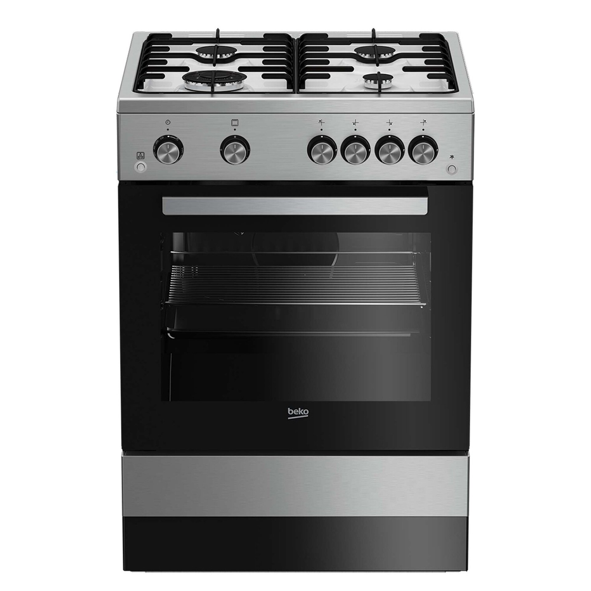 Beko FSGT61121DXL 60 cm Gas Cooker – Silver (Made in Turkey)