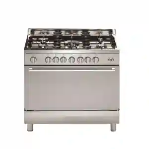 BOMPANI 90x60 Stainless Steel Gas Cooker | 5 Gas Burner | Full Gas | Model BO693NE/L