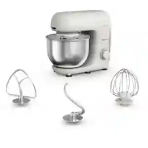 Moulinex Bake Essential Kitchen Machine QA160127 | 800W | 4.8L Bowl | 6 Speeds + Pulse | 3 Pastry Attachments