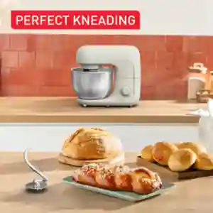 Moulinex Bake Essential Kitchen Machine QA160127 | 800W | 4.8L Bowl | 6 Speeds + Pulse | 3 Pastry Attachments