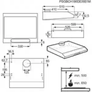 AEG Built-in Cooker Hood DUB2630M | 60cm | Powerful Extraction | Made in Poland