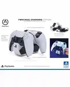 PowerA Twin Charging Station for DualSense Wireless Controllers | PS5 White/Black