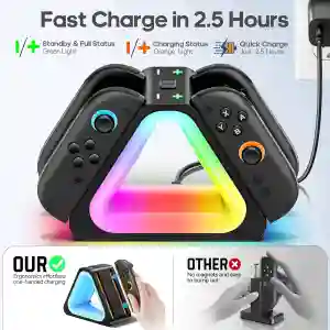 iPega Joy-Con Charging Dock for Nintendo Switch 2 | 4-Controller Charger