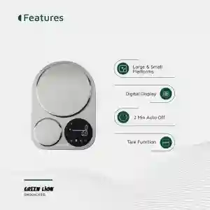 Green Lion Dual Kitchen Scale | 5kg / 11lbs Precision Digital Food Scale
