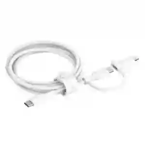 Belkin BOOSTCHARGE 2-in-1 USB-C to USB-C Braided Cable with Lightning White (BL-CBL-2IN1-USBC-LTG-WHT / CAC003hq1.5MWH)