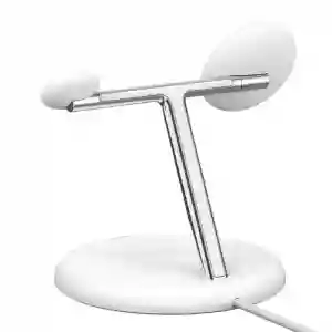 Belkin BoostCharge 3-in-1 Magnetic Charging Stand with Qi2 Fast Wireless Charging 15W White (BL-Qi2Magnetic-stnd-3IN1-Wht / WIZ029myWH)