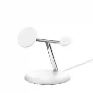 Belkin BoostCharge 3-in-1 Magnetic Charging Stand with Qi2 Fast Wireless Charging 15W White (BL-Qi2Magnetic-stnd-3IN1-Wht / WIZ029myWH)