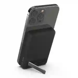 Belkin BoostCharge Magnetic Wireless Power Bank 5K + Stand for iPhone 14/13/12, Black (BL-PB-MSafe-D004-5000C-BLK / BPD004btBK)