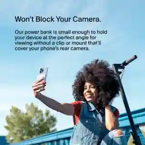 Belkin BoostCharge Magnetic Wireless Power Bank 5K + Stand for iPhone 14/13/12, White (BL-PB-MSafe-D004-5000C-WHT / BPD004btWT)