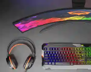 MeeTion MT-C505 Wired RGB Gaming Bundle – Keyboard, Headset, Mouse & Mouse Pad (Black)
