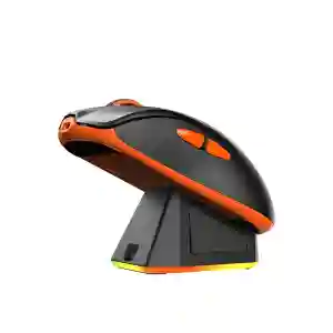 MeeTion MT-GW38 Wireless Tri-Mode Mouse with Magnetic Charging Dock (2.4G / Bluetooth / Wired) – Black & White
