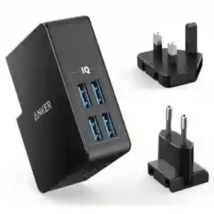Anker PowerPort 4 Lite Plug-In Charger – Black