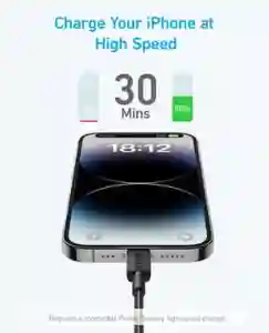 Anker 322 USB-C to Lightning Cable (3ft / 0.9m) – Black