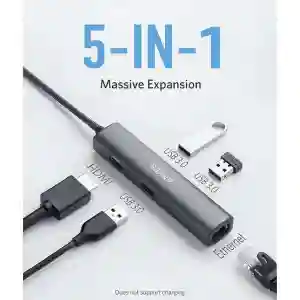 Anker 5-in-1 Ultra Slim USB-C Hub (A8338HA1)