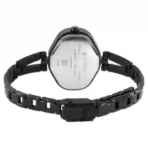 Titan Women Karishma Black Dial Metal Strap Watch