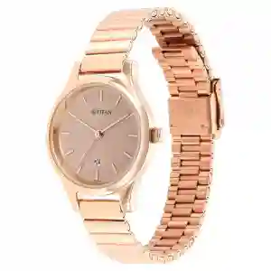 Titan Women Karishma Brown Dial Metal Strap Watch