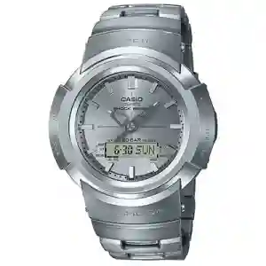 Casio G-Shock Men's Analog-Digital Quartz Watch - AWM-500D-1A8DR | Full Metal Silver Solar Bluetooth Watch