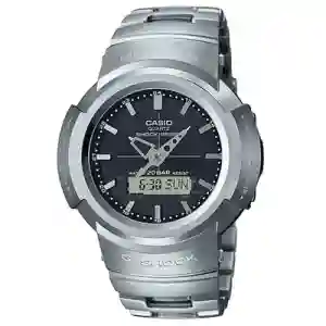 Casio G-Shock Men's Analog-Digital Quartz Watch - AWM-500D-1ADR | Full Metal Silver Solar Bluetooth Watch
