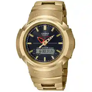 Casio G-Shock Men's Analog-Digital Quartz Watch - AWM-500GD-9ADR | Full Metal Gold Solar Bluetooth Watch