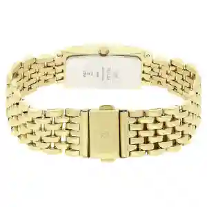 Titan Rectangle White Dial Analog with Date Stainless Steel Strap Watch for Men