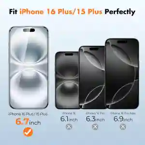 ANTIBROKEN Clear Screen Protector for iPhone 16 Plus