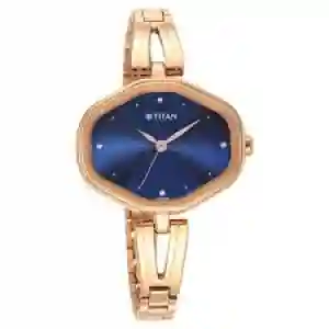 Titan Women Karishma Blue Dial Metal Strap Watch 2680WM01