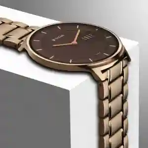 Titan Edge Baseline Blue Dial Analog Stainless Steel Strap Watch for Men