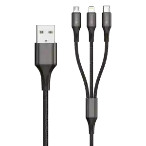 BEYOX BC-31 3-in-1 USB Cable 3.4A – Fast Charging & Universal Connectivity