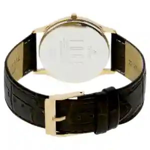 Titan Edge Black Dial Analog with Date Leather Strap Watch for Men