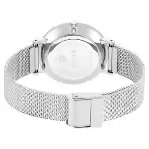 Titan Slimline Blue Dial Analog with Date Metal Strap Watch for Women – Sleek & Elegant Design