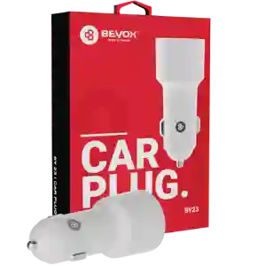 BEYOX BY-23 Car Charger – Dual Port Fast Charger with Built-in Micro USB Cable