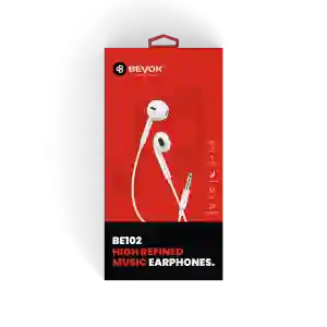 BEYOX BE-102 3.5mm Handsfree Earphones – Clear Sound & Comfortable In-Ear Design