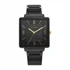 Titan Karishma Black Dial Watch for Men | Stylish Quartz Analog Timepiece