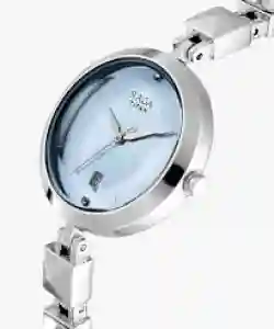Titan Raga Viva Blue Dial Analog Metal Strap Watch for Women NP2606SM01
