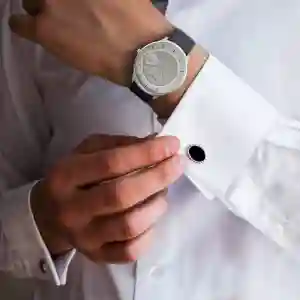 Titan Edge Baseline Grey Dial Analog Leather Strap Watch for Men | Ultra-Slim Luxury Watch