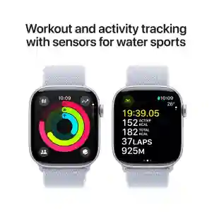 Apple Watch Series 10 42mm Silver Aluminum Blue Sport Band GPS (MWWD3QA/A)