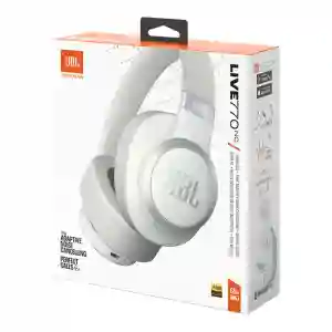 JBL Live 770NC White Wireless Over-Ear Headphones | True Adaptive Noise Cancelling & Deep Bass